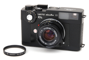 【美品】Leica/ライカ leitz minolta CL + M-Rokkor-QF 40mm f2 ブラック カメラ セット