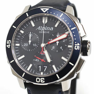 Alpina アルピナ シーストロングダイバー AL372X4V6 AL372LBN4V6 メンズ 腕時計 Qz SS ファブリック 黒文字盤