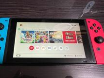 動作確認済 美品 Nintendo Switch 本体【Joy-Con(L) ネオンブルー/(R) ネオンレッド】ニンテンドー スイッチ　任天堂_画像2
