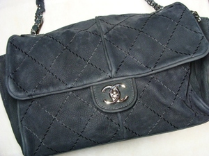 CHANEL ◇ Suede Matrasse Stitch Leather Leather Leather CC Logo Mark Turn Lock W Double Chain One Shoulder Bag, Chanel, Bag, bag, Shoulder bag