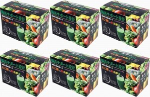 6箱(150包)　腸活サポート青汁 植物性乳酸菌入り82種の野菜酵素+炭 ミックスフルーツ味 3g×25包　健康と美容のためにお役立てください。