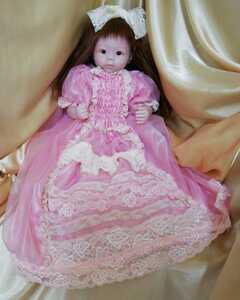 カスタマイズリボーンドール　ピンクドレスの子55cm