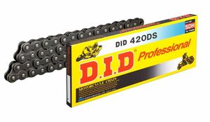 D.I.D (大同工業) バイク用チェーン クリップジョイント付属 420DS-096RB STEEL (スチール) 強化チェーン 二輪 オートバイ用