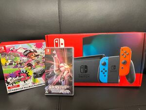 ニンテンドースイッチ 本体 スプラトゥーン2プロコンセット シャイニングパール付
