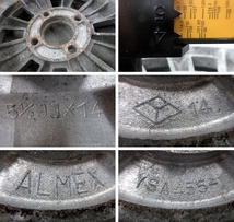 ■送料無料 A2■　ヨコハマ　ALMEX YSA　14×5.5J+14　4H PCD114.3　ハブ径φ80　４本　※旧車等/日本製　1ピース/スポーク/平座ナット仕様_画像7