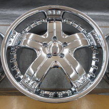 ■送料無料 A2■　深リム/DVinci　Havoc XL　20×8.5J+40　5H PCD114.3　ハブ径φ73　４本　※メッキ系/１ピース/スポーク　飾りピアス付き_画像3