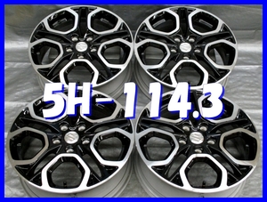 ■送料無料 A2■　スズキ　スイフト スポーツ 純正　17×6.5J+50　5H PCD114.3　ハブ径φ60　４本　※ブラック/ポリッシュ　スポークタイプ