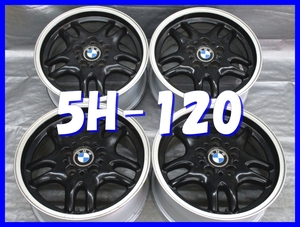◆送料無料 A2◆　後塗り/ブラック系　BMW　E36 純正　16×7J+46　5H PCD120　ハブ径φ72.5　４本　※1ピース/ツイン 5本スポーク