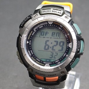 CASIO カシオ PROTREK プロトレック TRIPLE SENSOR TOOL CONCEPT タフソーラー 電波時計 ブラック PRW-1000J ジャンク メンズ腕時計