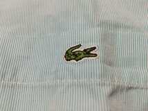 ”LACOSTE ラコステ”【ピンストライプ柄ボタンダウンシャツ】◆40サイズ(Mサイズ程)　ブルー×ホワイト_画像5