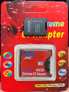 SDカード⇒ CFカード 変換アダプタ 16gb 32gb 64gb等メモリー
