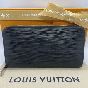【美品】 LOUIS VUITTON ルイヴィトン ジッピーウォレット エピ ノワール ラウンドファスナー 長財布 参考定価11万円