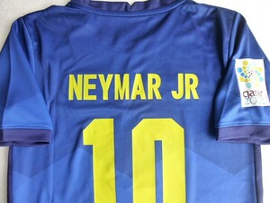 ネイマール　ブラジル　子供　ユニフォーム　サッカー　青　ワールドカップ　カタール2022 160 