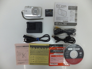 【1円～】CASIO/カシオ EXILIM 液晶デジタルカメラ9.1 MEGA PIXELS EX-Z85 付属品有り エクシリム シルバー コンパクト 動作確認済 中古