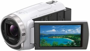 ソニー ビデオカメラ Handycam HDR-CX680 光学30倍 内蔵メモリー64GB ホワ (中古品)