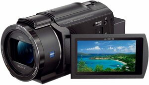 ソニー ビデオカメラ FDR-AX45 4K 64GB 光学20倍 ブラック Handycam FDR-AX(中古品)