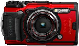 OLYMPUS デジタルカメラ Tough TG-6 レッド 1200万画素CMOS F2.0 15m 防水 (中古品)