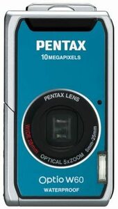 PENTAX デジタルカメラ OPTIO (オプティオ) W60 オーシャンブルー 1000万画(中古品)