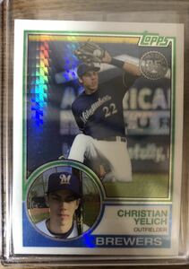 2018 Topps CHRISTIAN YELICH Hyper Refractor 35th Anniversary card BREWERS