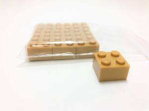 [ новый товар не использовался ] Lego LEGO блок 2x2 жемчуг Gold золотой цвет 10 шт 2×2