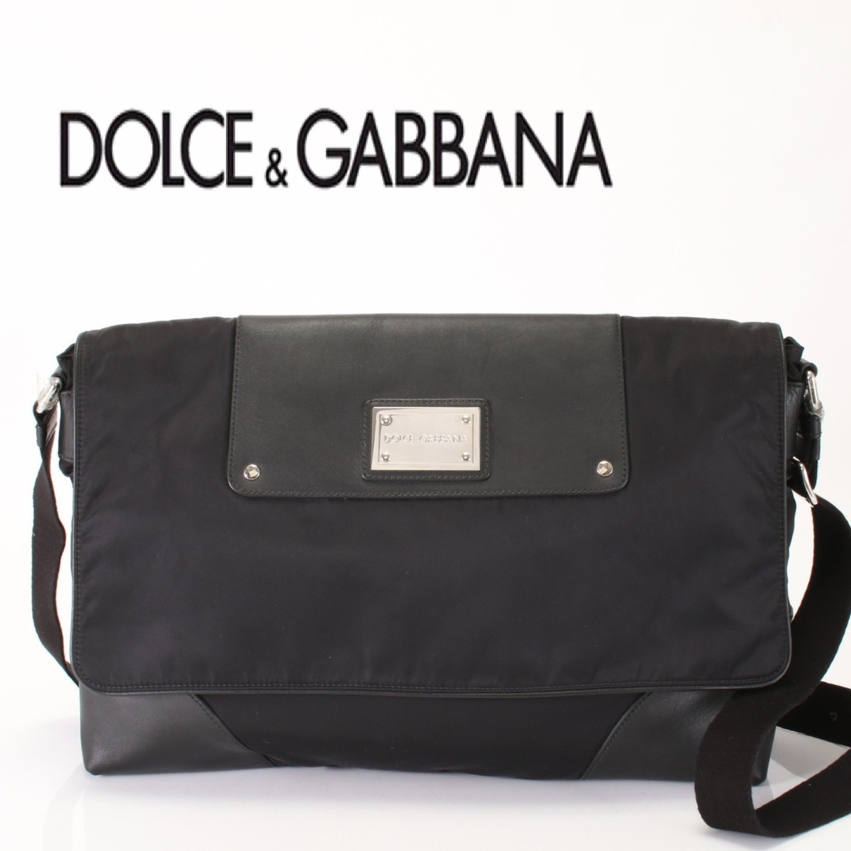 最低価格の DOLCE\u0026GABBANA メッセンジャーバッグ ブラック 未使用 大型 皮革製 - メッセンジャーバッグ