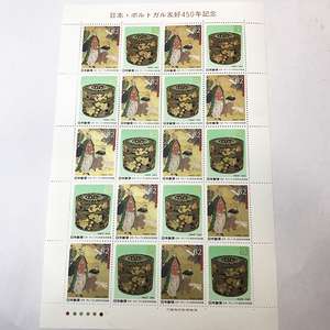 qos.32-119 日本・ポルトガル友好450年記念 62円×20枚 切手シート1枚