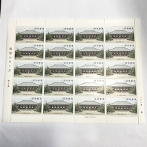 qos.31-024 国宝シリーズ 第2集 唐招堤寺金堂 50円×20枚 切手シート1枚_画像1