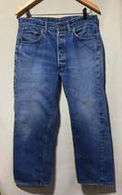 73年製 ヴィンテージ オリジナル 66前期 LEVI’S 501 刻印6 赤耳 デニムパンツ 70s ケアタグ 501xx W36 USA製_画像1