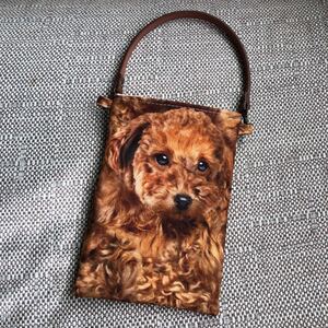 ハンドメイド ☆ トイプードル E スマホポーチ スマホケース 犬