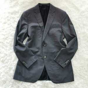 【極上の逸品】LOUISVUITTON ルイヴィトン テーラードジャケット スーツ SUPERFINE 150’S ウール100% グレー 2B シングル 総柄 イタリア製