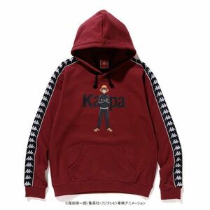 Kappa(カッパ)【UNI】Kappa × ONE PIECE Luffy Track jacket HOODIE プルオーバーパーカー フーディー ルフィ バーガンディ S