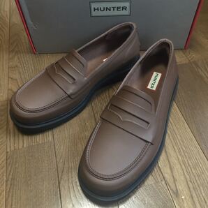【美品】HUNTER 防水ローファー ダークブラウン こげ茶 26cm