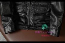 ●M65 レザージャケット 牛革 サファリジャケット 革ジャン 本革 メンズファッション ポケット沢山 メンズファッション カーコート M～5XL_画像8