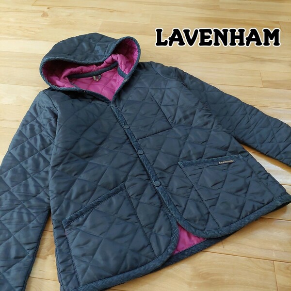 LAVENHAM キルティングジャケット ネイビー パープル 20246