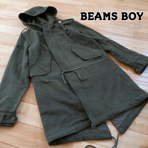 BEAMS BOY ウールモッズコート カーキ ビームスボーイ 8809