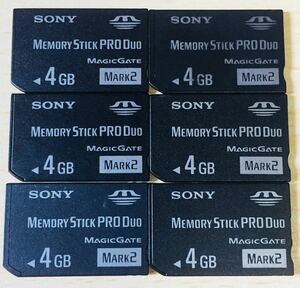 ■即決■ SONY メモリースティック PRO DUO 4GB 6枚セット *送料無料*