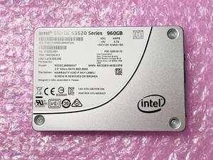 新品同様 Intel SSD DC S3520 960GB 3D MLCチップ SSD SATA 2.5inch サーバー　データセンター 停電時保護コンデンサ搭載
