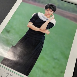 ｊ▲8* ジャンク 荻野目洋子 1989年カレンダー 1部 表紙含む7枚 私服風 ワンピース セーター姿 当時物/F27⑥の画像5