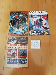 ①　スパイダーマン no way home 映画 特典 アートカード 入場者特典 ノーウェイホーム　半券