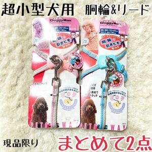 ★送料無料★2点まとめて★超小型犬用★胴輪＆リード★ドギーマン★格安★現品限り