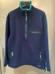 L.L.Bean Women's POLARTEC Fleece Pullover WINDBLOC SERIES 1000 USED エル・エル・ビーン ポーラテック フリース プルオーバー 90s