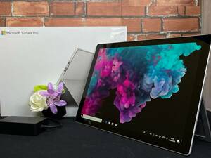 【動作品♪】Microsoft Surface Pro 6 (2018)[Core i5 8350U 2.6GHz/RAM:8GB/SSD:256GB/12.3インチ]Windows 10 タブレットPC 動作品