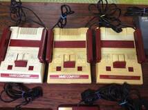 Nintendo Famicom 3consoles 8controllers 任天堂 ファミコン 本体3台 コントローラー8台 動作品有 K633_画像3