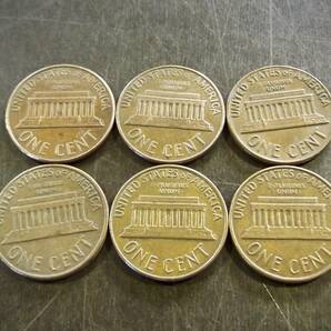 1セントコイン 1960～1969年の6枚セット D刻印 送料無料 （13087）リンカーン USA お金 貨幣 硬貨 ペニー アメリカ  の画像2