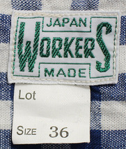 Workers K&T H MFG Co ワーカーズ Light Railroad Jacket / ライトレイルロードジャケット 新品未使用 ギンガムシャンブレー size 36(S)_画像8