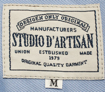 Studio D'artisan ステュディオダルチザン Lot 5561 半袖ワークシャツ “MISSOURI” サックス size M / ミズーリ_画像8