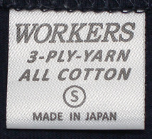 WORKERS K&T H ワーカーズ 3-PLY Tee V-Neck / VネックTシャツ 美品 ネイビー size S_画像5