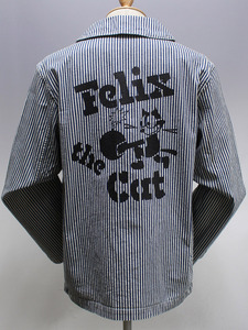 TOYS McCOY トイズマッコイ Navy Coverall Hickory Striped “FELIX THE CAT” / ヒッコリーカバーオール TMJ2004 新品未使用 size 40