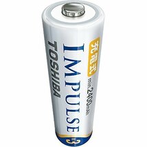 ※TOSHIBA ニッケル水素電池 充電式IMPULSE 高容量タイプ 単3形充電池(min.2,400mAh) 4本 TNH-3_画像2