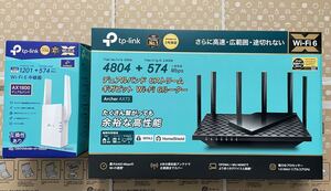 美品 ☆ TP link 無線LANルーター Archer AX73 トリプルコア 中継器 RE605X メッシュwifi セット